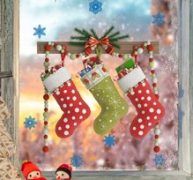 1pc Christmas Cartoon Graphic Wall Sticker