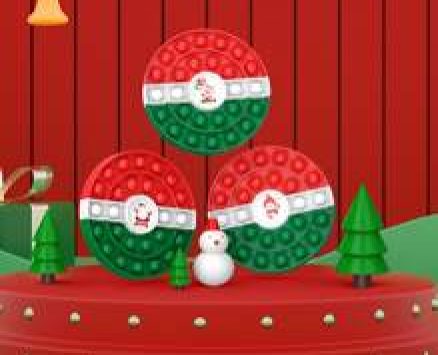 1pc Christmas Random Pattern Push Pop Bubble