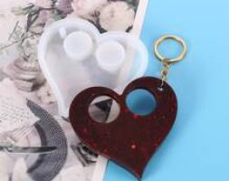 1pc DIY Heart Shaped Epoxy Mold