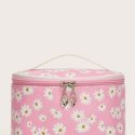 1pc Daisy Print Makeup Bag