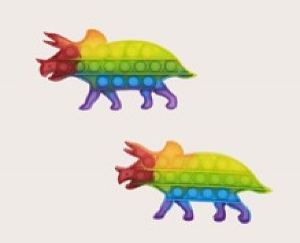 1pc Dinosaur Shaped Random Push Pop Bubble