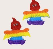 1pc Dinosaur Shaped Random Push Pop Bubble