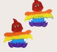 1pc Dinosaur Shaped Random Push Pop Bubble