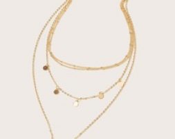 1pc Disc Charm Layered Necklace