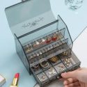 1pc Embossed Clear Jewelry Box