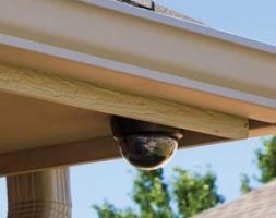 1pc Fake Security Camera With Flashing LED Light