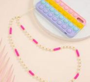 1pc Faux Pearl Beaded Lanyard