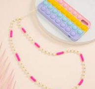 1pc Faux Pearl Beaded Lanyard