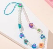 1pc Faux Pearl Beaded Phone Lanyard