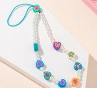 1pc Faux Pearl Beaded Phone Lanyard