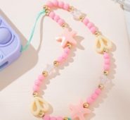 1pc Faux Pearl Beaded Phone Lanyard