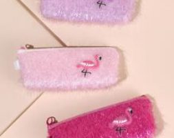 1pc Flamingo Pattern Random Pencil Bag