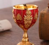 1pc Flower Embossed Vintage Cup