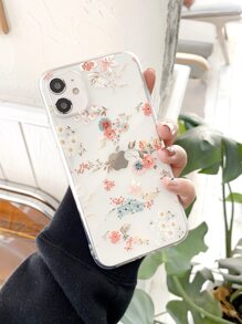 1pc Flower Print iPhone Case