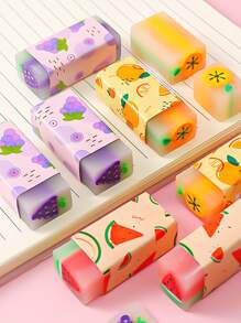 1pc Fruit Pattern Random Eraser