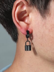 1pc Guys Lock Drop Earring