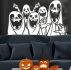 1pc Halloween Ghost Print Wall Sticker