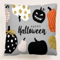 1pc Halloween Pumpkin Print Cushion Cover Without Filler