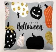 1pc Halloween Pumpkin Print Cushion Cover Without Filler