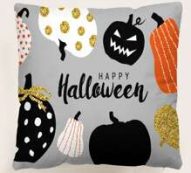 1pc Halloween Pumpkin Print Cushion Cover Without Filler