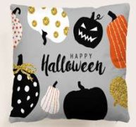 1pc Halloween Pumpkin Print Cushion Cover Without Filler