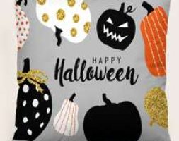 1pc Halloween Pumpkin Print Cushion Cover Without Filler