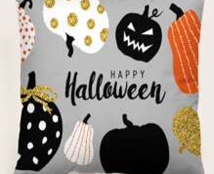 1pc Halloween Pumpkin Print Cushion Cover Without Filler