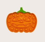 1pc Halloween Pumpkin Shaped Push Pop Bubble