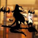 1pc Halloween Witch Print Wall Sticker