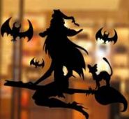 1pc Halloween Witch Print Wall Sticker
