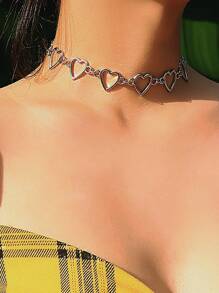 1pc Heart Linked Choker