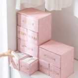 1pc Heart Print Underwear Storage Box