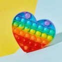 1pc Heart Push Bubble Toy