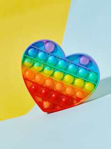 1pc Heart Push Bubble Toy