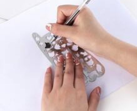 1pc Hollow Metal Ruler