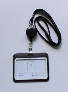 1pc ID Card Cover With Lanyard