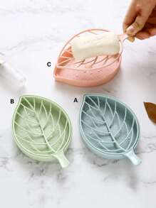 1pc Leaf Shaped Soap Box