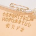 1pc Letter Charm Safety Pin Brooch With 26pcs Charm