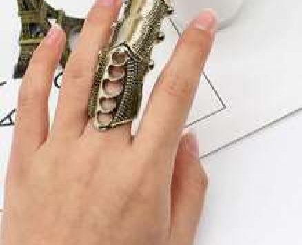 1pc Long Sharp Finger Joint Ring