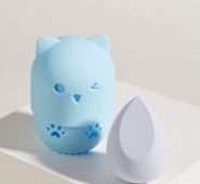 1pc Makeup Sponge With 1pc Storage Box