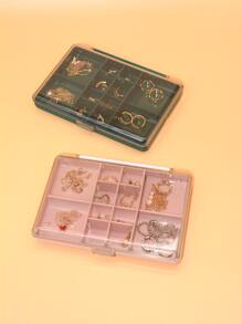 1pc Multi-Grid Random Color Jewelry Storage Box