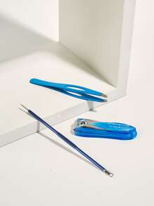 1pc Nail Clippers & 1pc Acne Needle & 1pc Eyebrow Tweezers