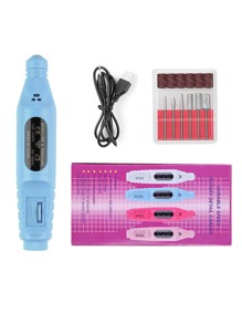 1pc Nail Polisher With 6pcs Polishing Heads