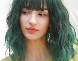 1pc Natural Curly Wig With Bangs