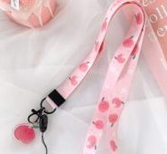 1pc Peach Phone Lanyard