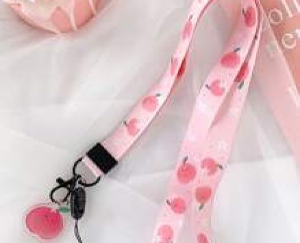 1pc Peach Phone Lanyard