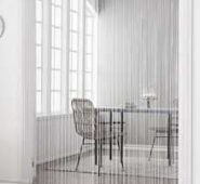 1pc Plain Linear Curtain