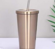 1pc Plain Stainless Steel Tumbler