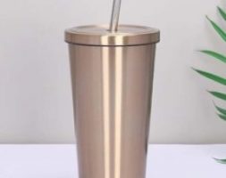 1pc Plain Stainless Steel Tumbler
