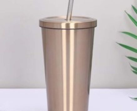 1pc Plain Stainless Steel Tumbler